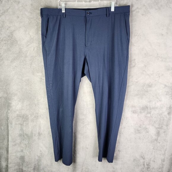 Mens Blue Greg Norman Dress Pants Straight Chino Golf Flat Front Size 40X30 - Picture 2 of 12